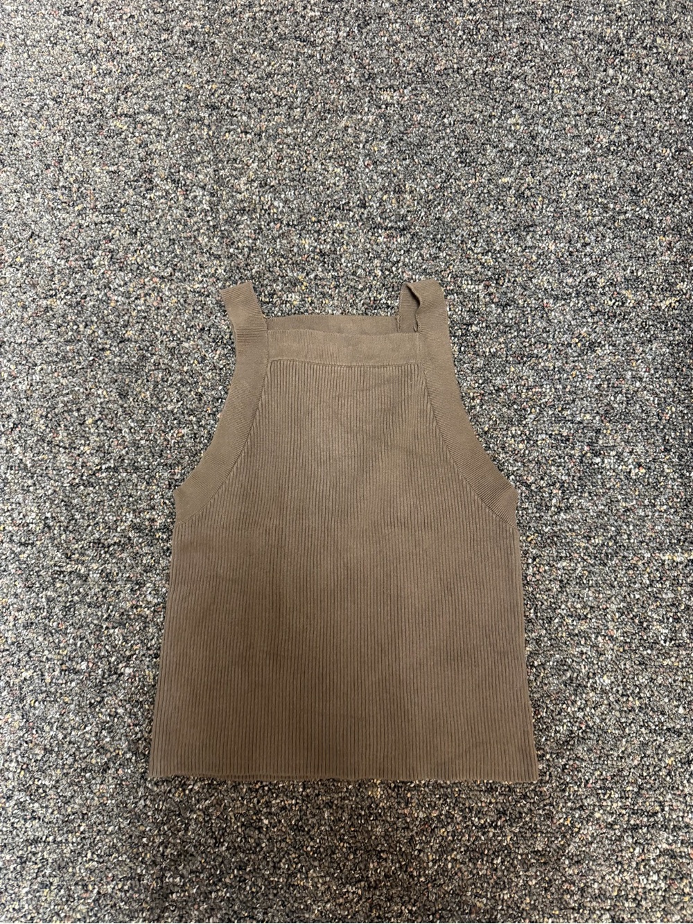 Reformation brown ribbed tank top